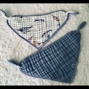 Little unicorn muslin bandana bibs lemon narwhal